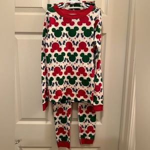 Hanna Andersson Kids Mickey Christmas Pajamas Sz 12